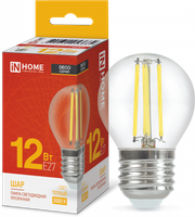 Лампа INhome LED-Шар-Deco 12Вт 230В Е27 3000К / 4690612053684 - 