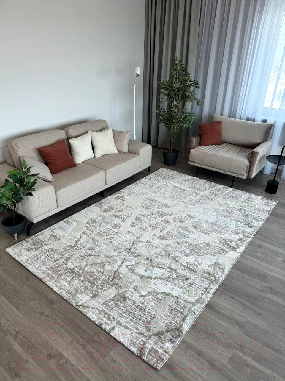 Ковер Radjab Carpet Бьянка Прямоугольник D059A / 7686RK-B