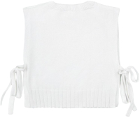 Жилет детский Amarobaby Bow / AB-OD24-KNIT10B/00-128 (белый, р.128 ) - 