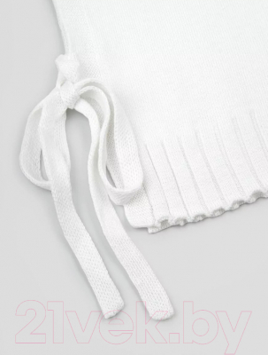 Жилет детский Amarobaby Bow / AB-OD24-KNIT10B/00-134 (белый, р.134)