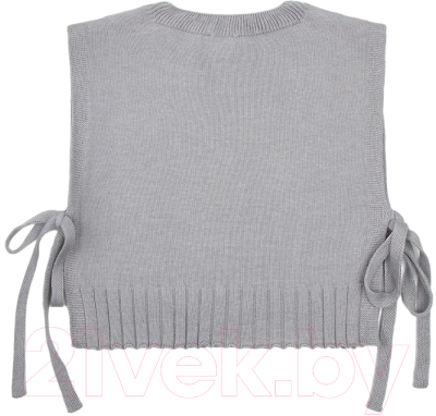 Жилет детский Amarobaby Bow / AB-OD24-KNIT10B/11-134 (серый, р.134)