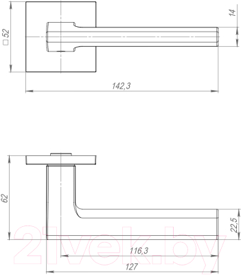 Ручка дверная Ajax furniture Marco K.JS51 BL-24 (черный)