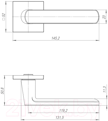 Ручка дверная Ajax furniture Nano K.JS51 BL-24 (черный)