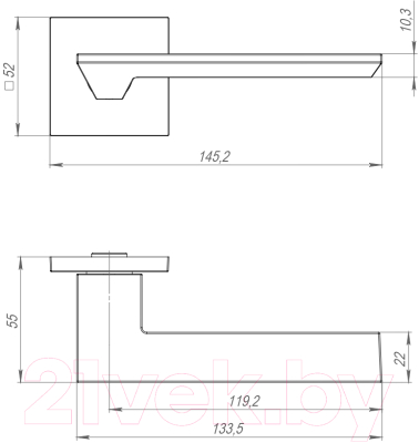 Ручка дверная Ajax furniture Unity K.JS51 BL-24 (черный)