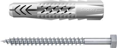Дюбель универсальный FISCHER UX 10x60 S / 90874f (4шт, с шурупом с шестигранной головкой) - 