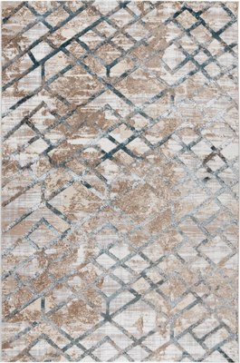 Ковер Radjab Carpet Бьянка Прямоугольник K551B / 7548RK-B (3x4, Cream Shirink/Blue Fdy) - 