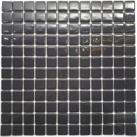 Комплект мозаики Gidrostroy Glass Mosaic QN-007 (317x317, черный, 5шт) - 