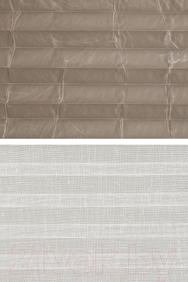 Изображение товара Штора-плиссе Delfa Basic Crush СПШ-35201/3504 Plain Transparent (81x160, тауп/белый)