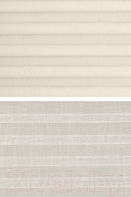 Изображение товара Штора-плиссе Delfa Basic Crush СПШ-35101/3504 Plain Transparent (68x160, кремовый/белый)