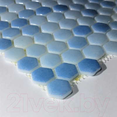 Комплект мозаики Gidrostroy Glass Mosaic TN-008 (300x300, голубой, 5шт)