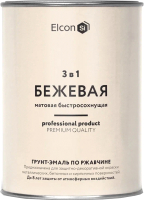 Грунт-эмаль Elcon По ржавчине 3в1 (800г, матовый бежевый) - 