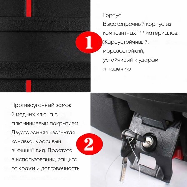 Кофр для мотоцикла AVM 638 LED