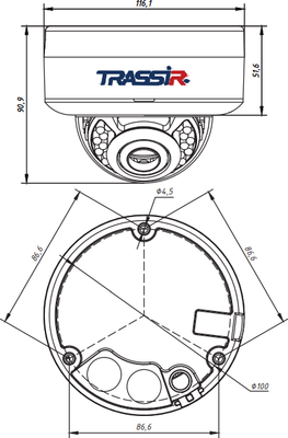 IP-камера Trassir TR-D3151IR2 v2 3.6