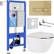 Унитаз подвесной с инсталляцией Roxen StounFix Dual Fresh 968096 - 