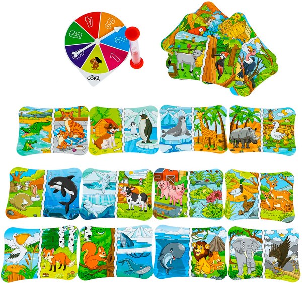 Развивающая игра Bondibon В мире животных Учимся сравнивая / ВВ6025