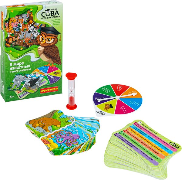Развивающая игра Bondibon В мире животных Учимся сравнивая / ВВ6025