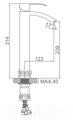 Смеситель Ledeme L71117B (черный)