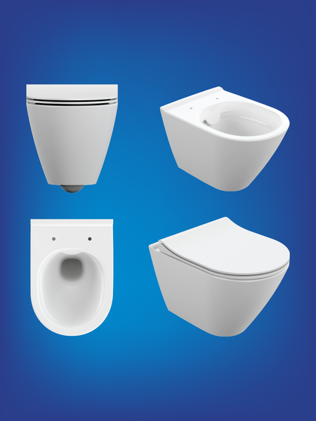 Унитаз подвесной с инсталляцией Cersanit City Smart CO DPL EO Slim + Vector / 68305 (с кнопкой Estetica черный матовый)