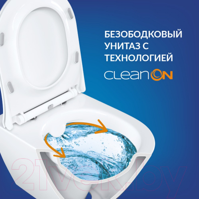 Унитаз подвесной с инсталляцией Cersanit City Smart CO DPL EO Slim (с кнопкой Estetica 64109 белый)