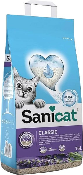 Наполнитель для туалета Sanicat Classic Lavander (16л)