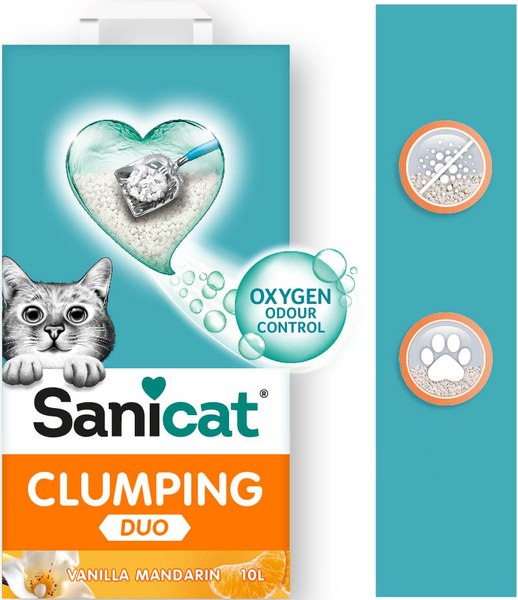 Наполнитель для туалета Sanicat Clumping White Duo (10л)