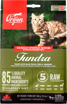 Изображение товара Сухой корм для кошек Orijen Tundra (340г)