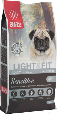Сухой корм для собак Blitz Pets Adult Light & Fit / 4214