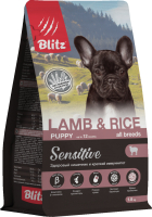 Сухой корм для собак Blitz Pets Puppy Lamb & Rice / 4215 (1.8кг) - 