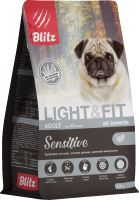 Сухой корм для собак Blitz Pets Adult Light & Fit / 4218 (1.8кг) - 