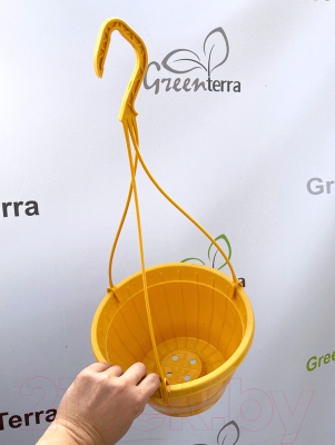 Набор кашпо GreenTerra С подвесом 23/14см 3.7л (5шт, желтый)