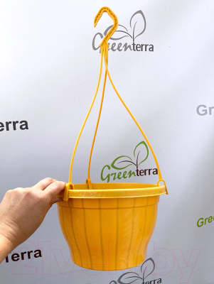 Набор кашпо GreenTerra С подвесом 23/14см 3.7л (5шт, желтый)