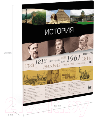 Изображение товара Тетрадь предметная Erich Krause Timeline История / 60654 (36л, клетка)