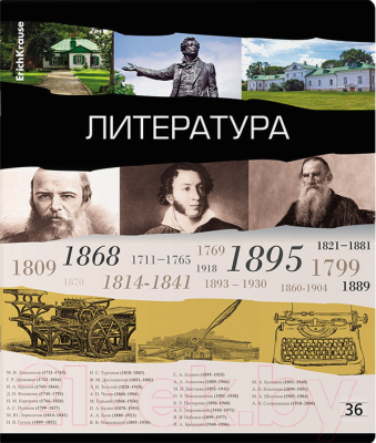 Изображение товара Тетрадь предметная Erich Krause Timeline Литература / 59505 (36л, линейка)