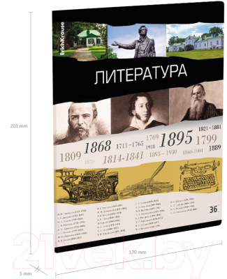 Изображение товара Тетрадь предметная Erich Krause Timeline Литература / 59505 (36л, линейка)