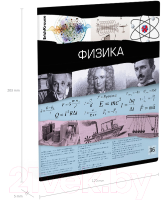 Изображение товара Тетрадь предметная Erich Krause Timeline Физика / 60650 (36л, клетка)