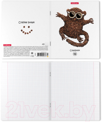 Изображение товара Тетрадь Erich Krause Кофейные метаморфозы / 58283 (48л, клетка)