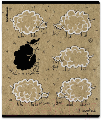 Изображение товара Тетрадь Erich Krause Овечки / 60639 (48л, клетка)