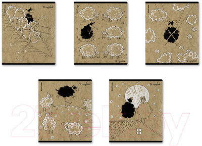 Изображение товара Тетрадь Erich Krause Овечки / 60639 (48л, клетка)