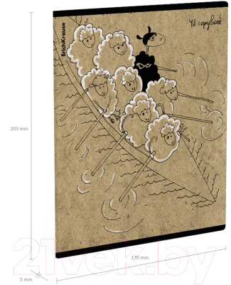 Изображение товара Тетрадь Erich Krause Овечки / 60639 (48л, клетка)