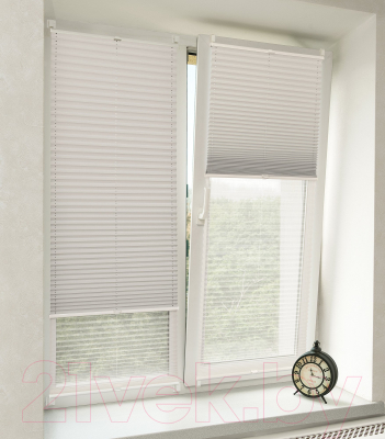 Изображение товара Штора-плиссе Delfa Basic Blo СПШ-37102/3504 Plain Transparent (52x160, белый/белый)