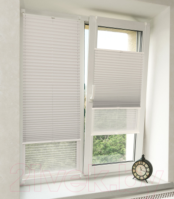 Изображение товара Штора-плиссе Delfa Basic Blo СПШ-37102/3504 Plain Transparent (52x160, белый/белый)