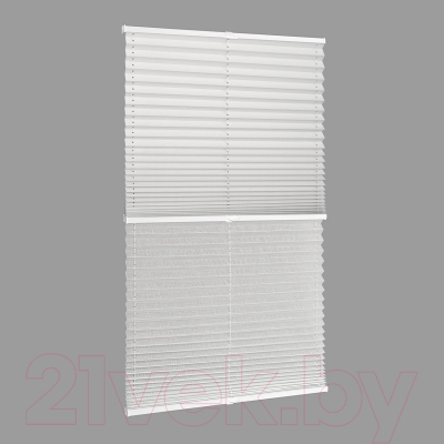 Изображение товара Штора-плиссе Delfa Basic Blo СПШ-37102/3504 Plain Transparent (52x160, белый/белый)