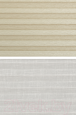 Изображение товара Штора-плиссе Delfa Walnut СПШ-3405/3504 Plain Transparent (62x160, бежевый/белый)