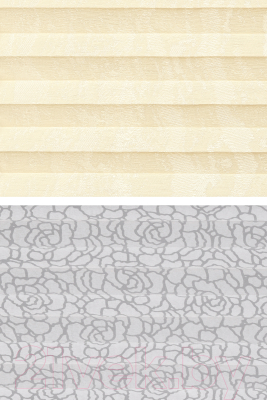 Изображение товара Штора-плиссе Delfa Mirror СПШ-3901/3504 Plain Transparent (62x160, кремовый/белый)