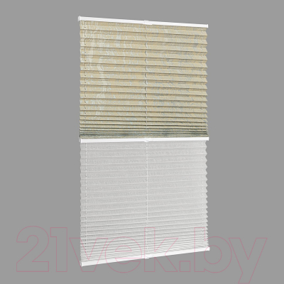 Изображение товара Штора-плиссе Delfa Mirror СПШ-3903/3504 Plain Transparent (57x160, серый/белый)