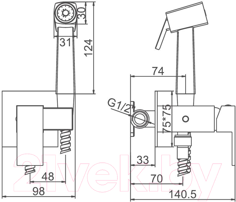 Гигиенический душ Ledeme L5398B-8