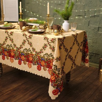 

Скатерть, Елочные игрушки 145x220 / 7731129