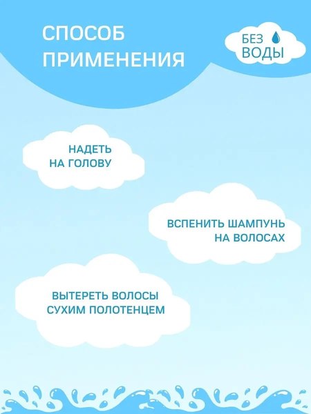 Шапочка для мытья волос Wellcare Шампунь и кондиционер