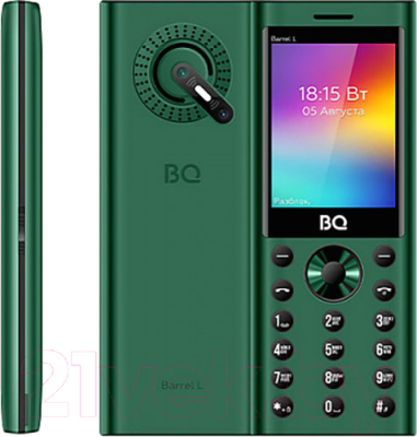 Мобильный телефон BQ 2458 Barrel L (черный/зеленый)