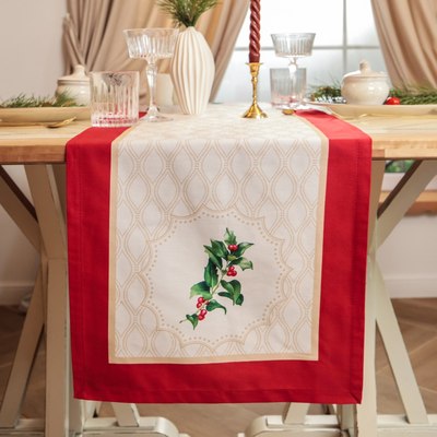 

Дорожка на стол, Christmas wreath 40x149 / 10658946